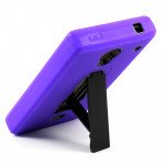 Wholesale Sharp Aquos Crystal SH306 Armor Hybrid Kickstand Case (Purple)